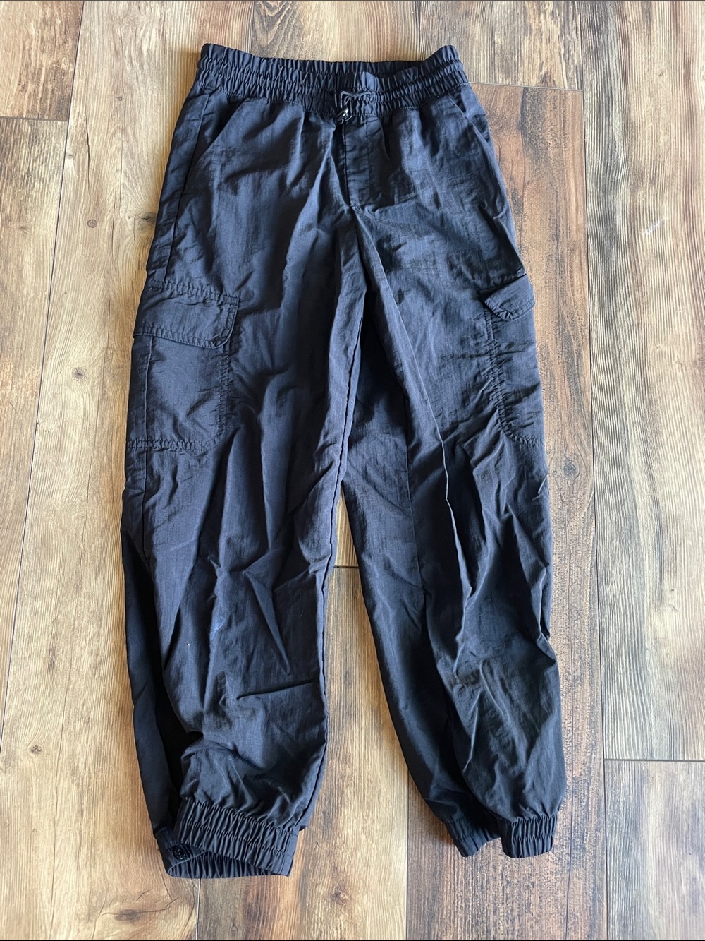 Girls Old Navy Quick Dry Black Cargo Jogger Pants
